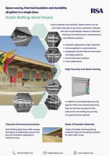 Rolling steel door