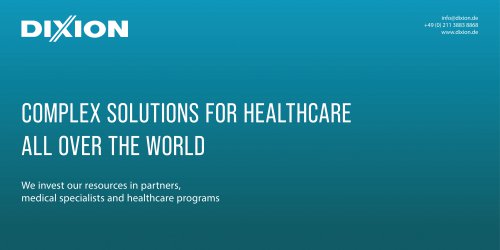 COMPLEX SOLUTIONS FOR HEALTHCARE