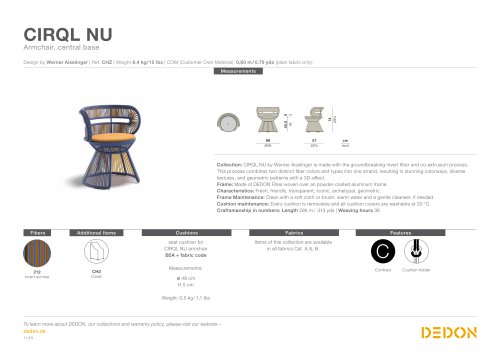 CIRQL NU Armchair, central base