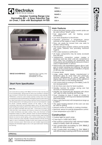 Modular Cooking Range Line thermaline 80