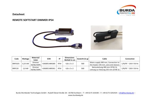 REMOTE SOFTSTART DIMMER_BRFE