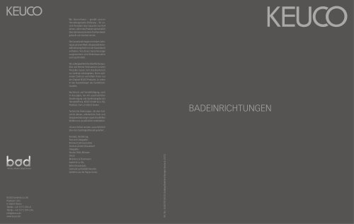 COMPREHENSIVE CATALOGUE Badeinrichtungen