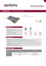 Technische Daten - PUR METAL HPL Metallschichtstoffe