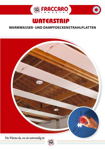 WATERSTRIP - WARMWASSER- UND DAMPFDECKENSTRAHLPLATTEN