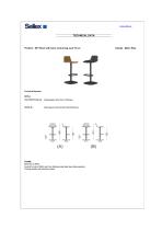 SET Stool without back, central leg, seat 76 cm.