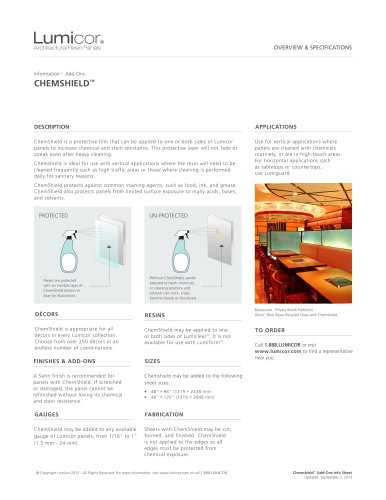 ChemShield Information Sheet