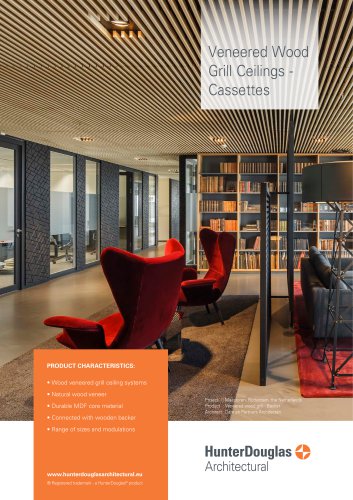 Derako® Veneered Grill - Cassette | Technical Leaflet