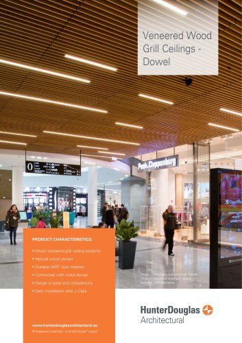 Derako® Veneered Grill - Dowel | Technical Leaflet