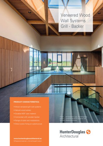 Derako® Veneered Grill Wall - Backer | Technisch Leaflet