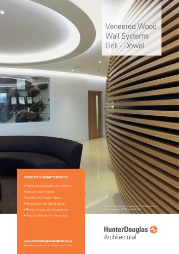 Derako® Veneered Grill Wall - Dowel | Technisch Leaflet