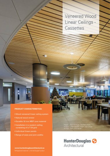 Derako® Veneered Linear - Cassette | Technical Leaflet