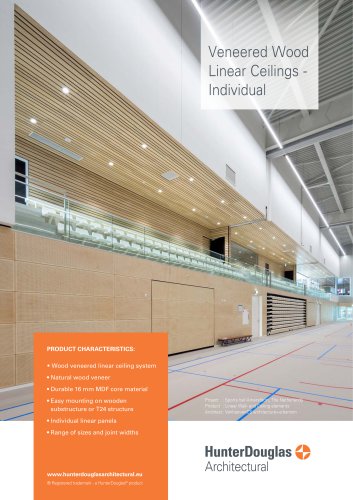 Derako® Veneered Linear - Individual | Technical Leaflet