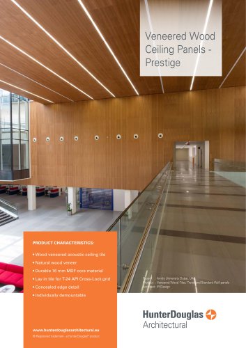 Derako® Veneered Tiles Prestige | Technical Leaflet