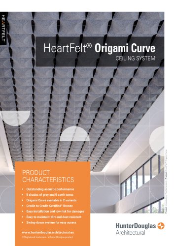 HeartFelt® Origami Curve | Technical Leaflet