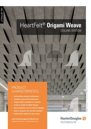 HeartFelt® Origami Weave | Technical Leaflet