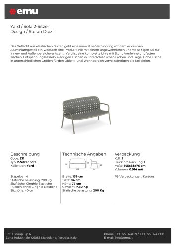 Yard / Sofa 2-Sitzer