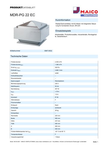 MDR-PG 22 EC