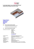 KALZIP NBS FORMAT (H31) OUTLINE SPECIFICATION