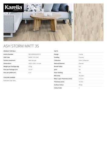 ASH STORM MATT 3S