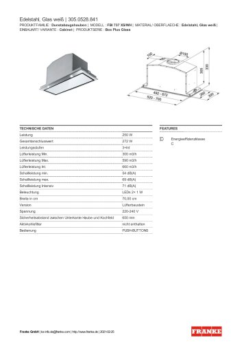 Edelstahl, Glas weiß | 305.0528.841