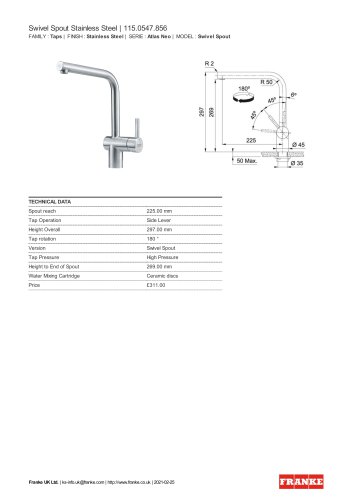 Swivel Spout Stainless Steel | 115.0547.856