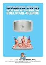 Baby-Wickeltisch mit Edelstahlfunier - 1