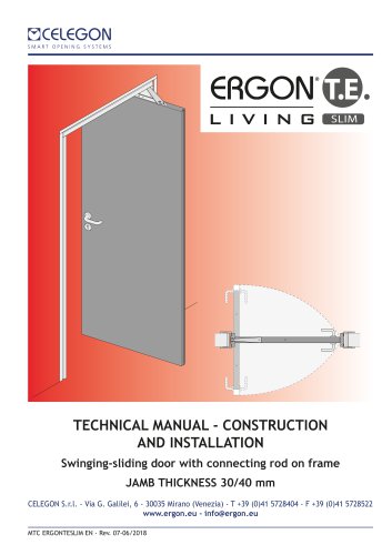 CELEGON - Ergon Living TE Slim - Technical Manual EN-rev7