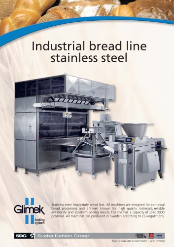 Industrial bread line stainless steel