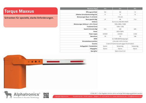 Automatischen Schranke Torqus Maxxus