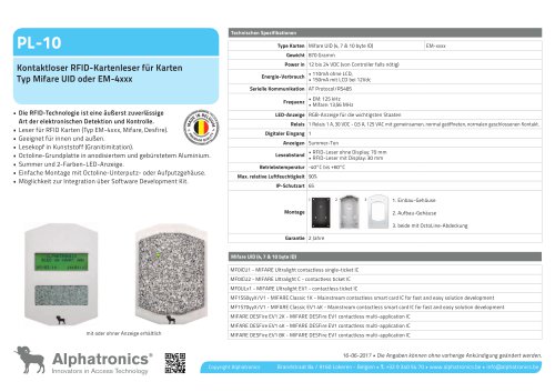 RFID Karten-Leser PL-10