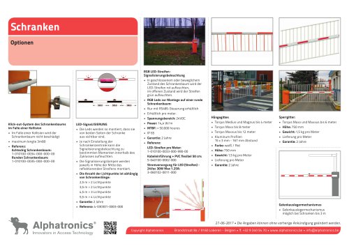 Schrankenbaum Ledsignalisierung