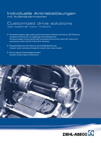 Flyer Customized drive solutions with external rotor motors