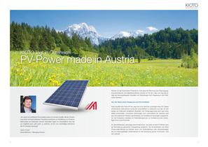 KIOTO Photovoltaics - Imagebroschüre PV - 2