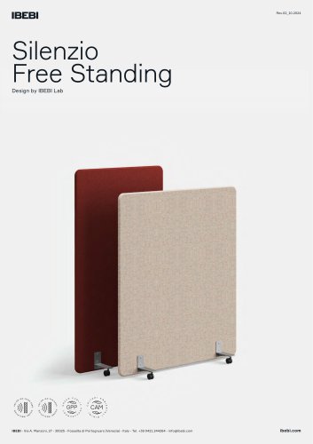 IBEBI - Collection SILENZIO FREE STANDING_Data Sheets