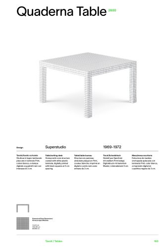 Katalog 2600 QUADERNA TABLE