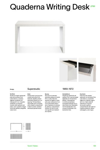 Katalog 2750 QUADERNA WRITING DESK