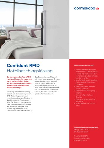 Confidant RFID Hotelbeschlagslösung