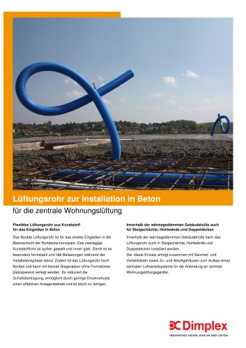 Lüftungsrohr zur Installation in Beton  KF R 75