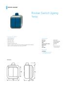 Rocker Switch 2gang 1way