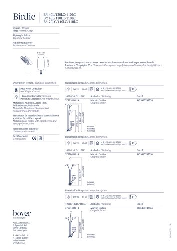 Birdie B/140L/120LC/110LC B/140L/110LC/110LC B/120LC/110LC/110LC