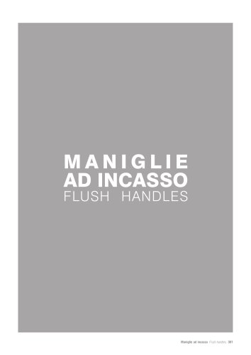 Maniglie ad incasso - Flush handles