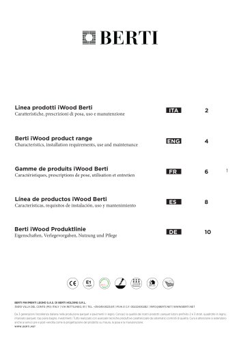 Berti iWood product range