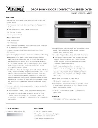 DROP DOWN DOOR CONVECTION SPEED OVEN