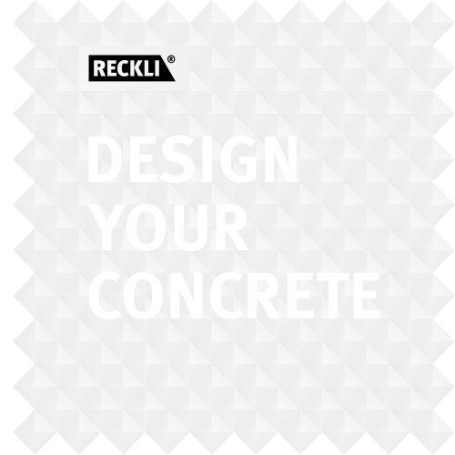 RECKLI Image Broschüre - Design your concrete