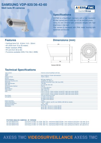 SAMSUNG VDP-920 & 36-42-60