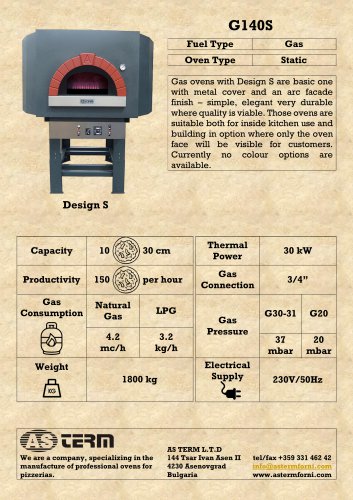 Gas Oven: G140S