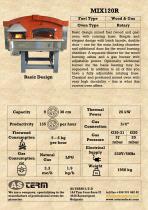 Wood & Gas Rotary Oven: MIX120R