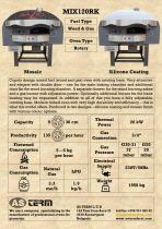 Wood & Gas Rotary Oven: MIX120RK