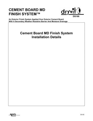 Cement Board MD Finish System™