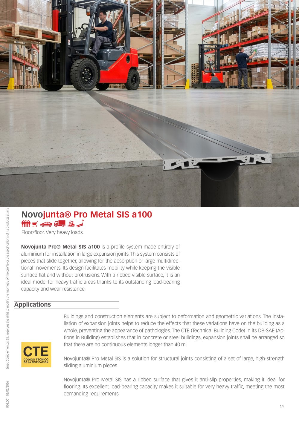 Technical data sheet Novojunta&reg; Pro Metal SIS a100 - EMAC